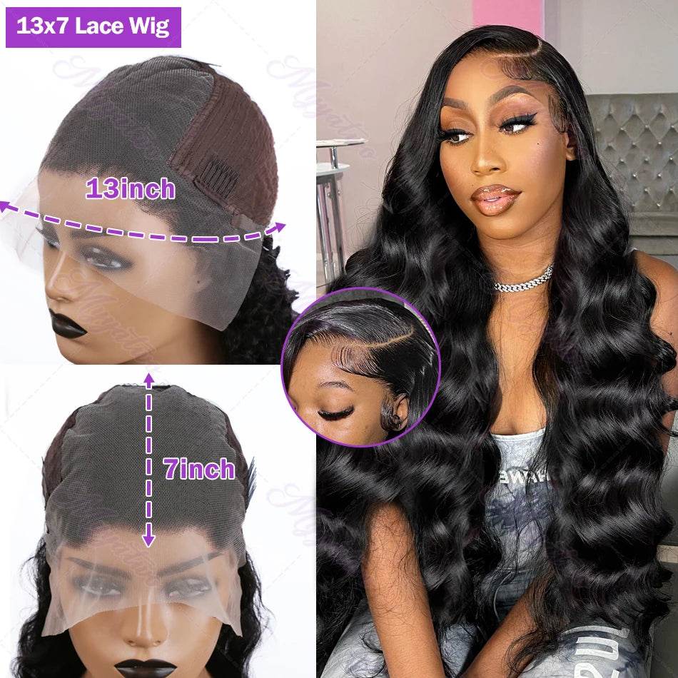 13x6 HD Transparent Body Wave Lace Frontal Human Hair Wig - Estalios