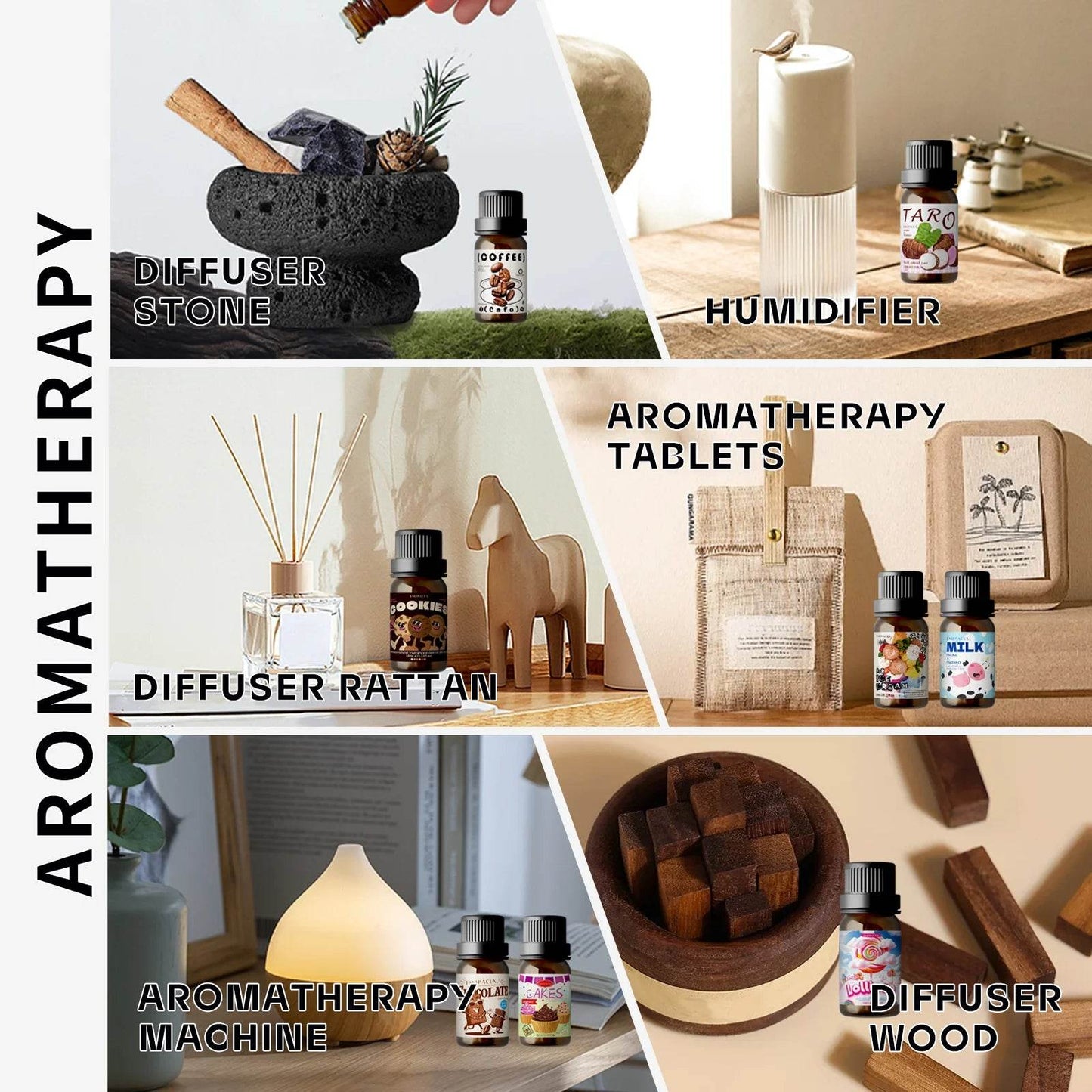 12 Models Gourmet Essential Oils for Diffusers and Gifts - Estalios