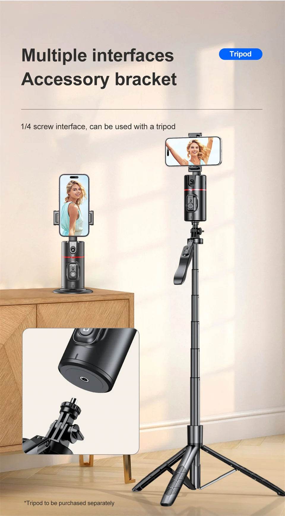 2025 New 360 Rotation Gimbal Stabilizer for Live Photography - Estalios