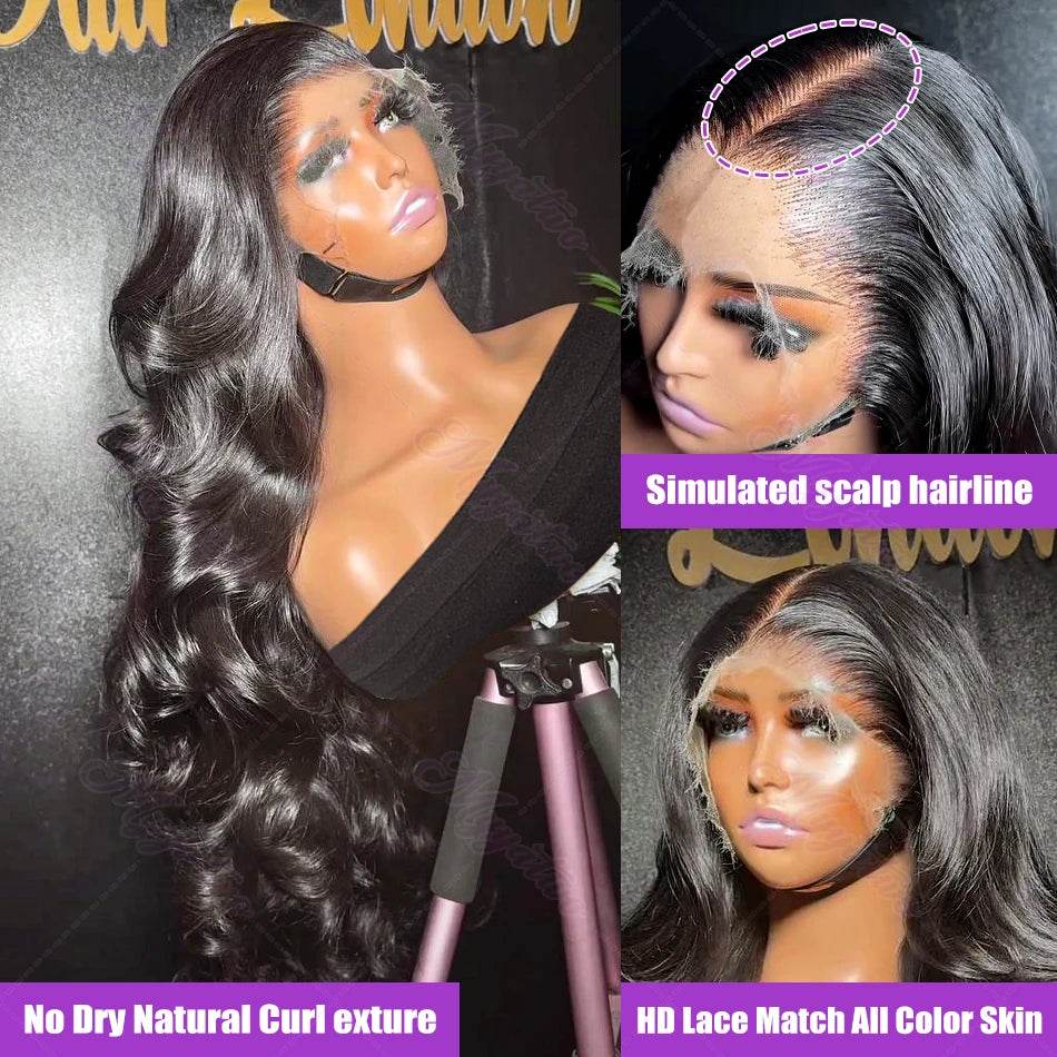 13x6 HD Transparent Body Wave Lace Frontal Human Hair Wig - Estalios