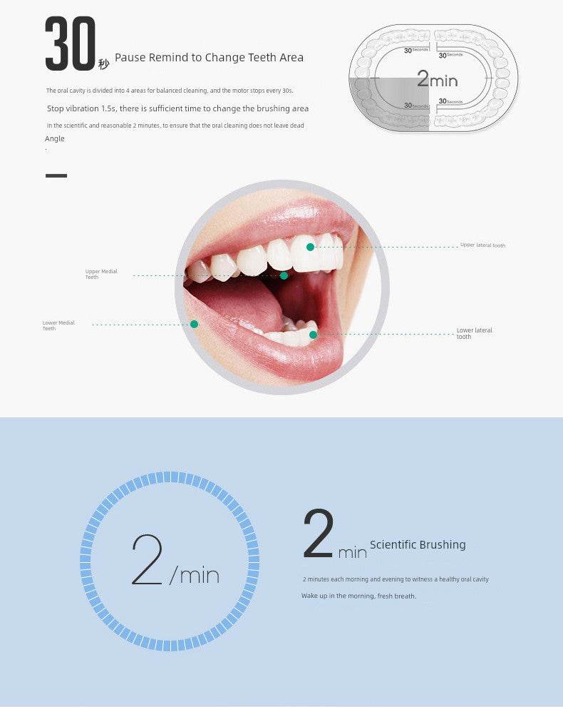 Feixiaoli Electric Toothbrush Rechargeable Soft Hair Suit - Estalios