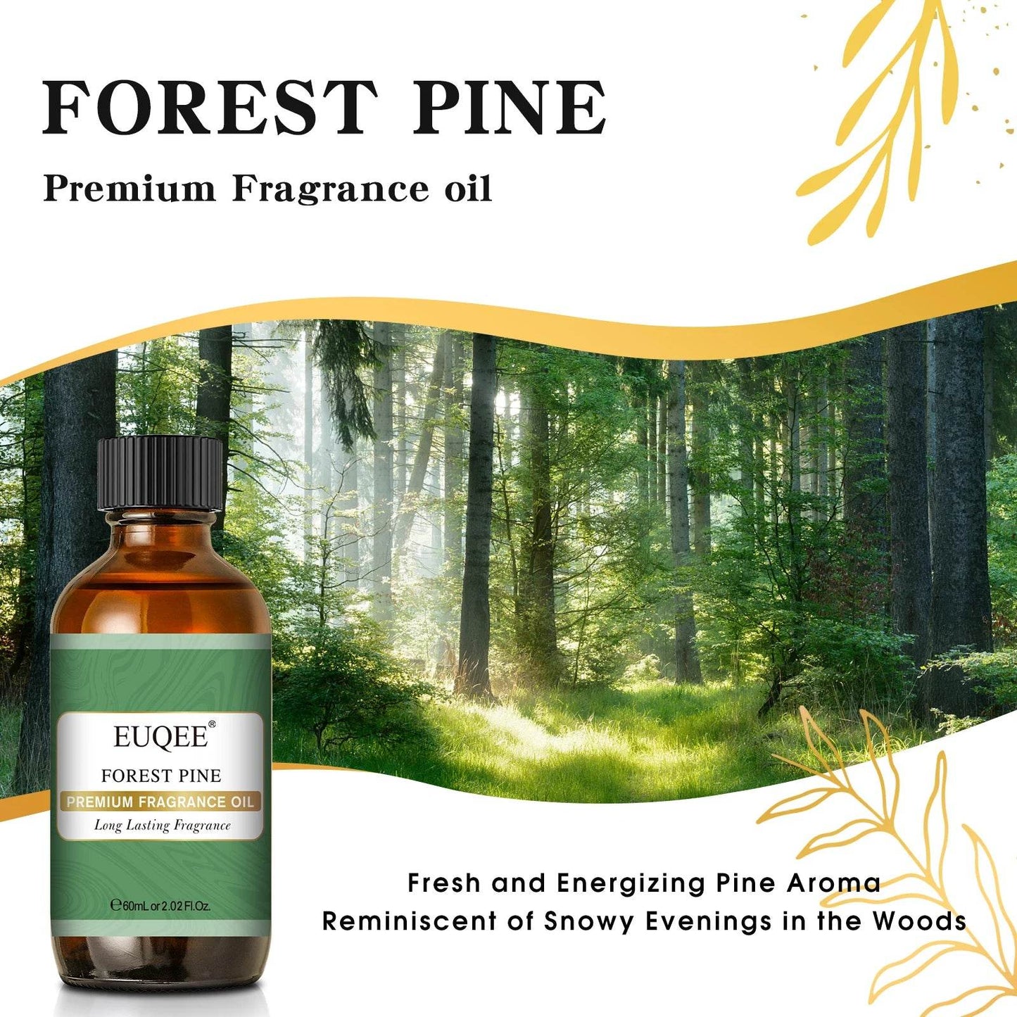 EUQEE 60ml Men's Fragrance Oils for Car Diffusion Aromas - Estalios