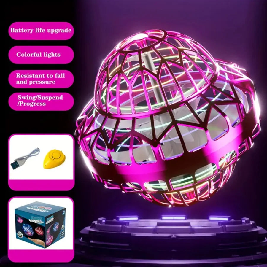 Luminous Spinning Flyball Night Light Return UFO Toy