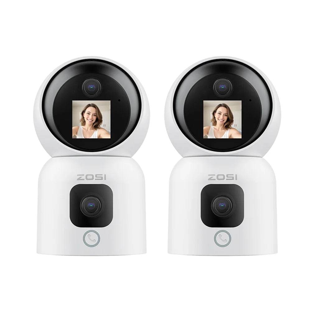 ZOSI Smart Baby Cams WiFi PTZ Auto Tracking AI 360° Panoramic Indoor Video Surveillance - Estalios