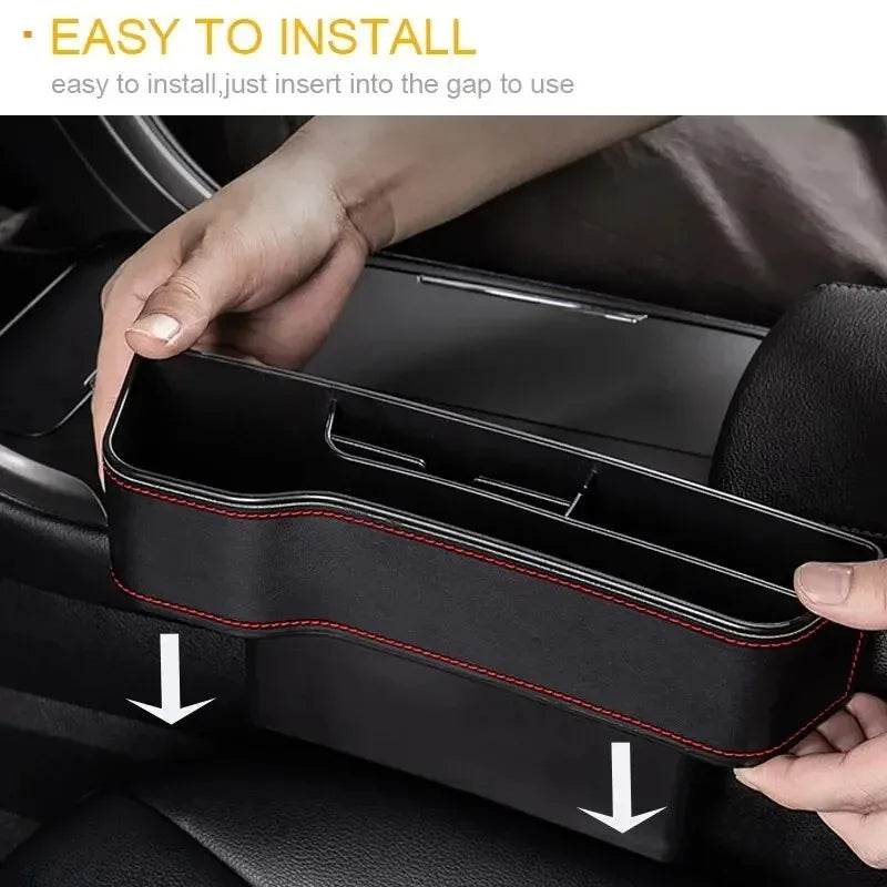 Leather Car Seat Gap Storage Box Multifunctional Organizer - Estalios
