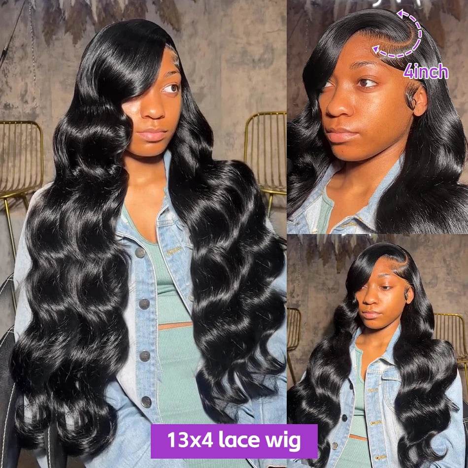 13x6 HD Transparent Body Wave Lace Frontal Human Hair Wig - Estalios