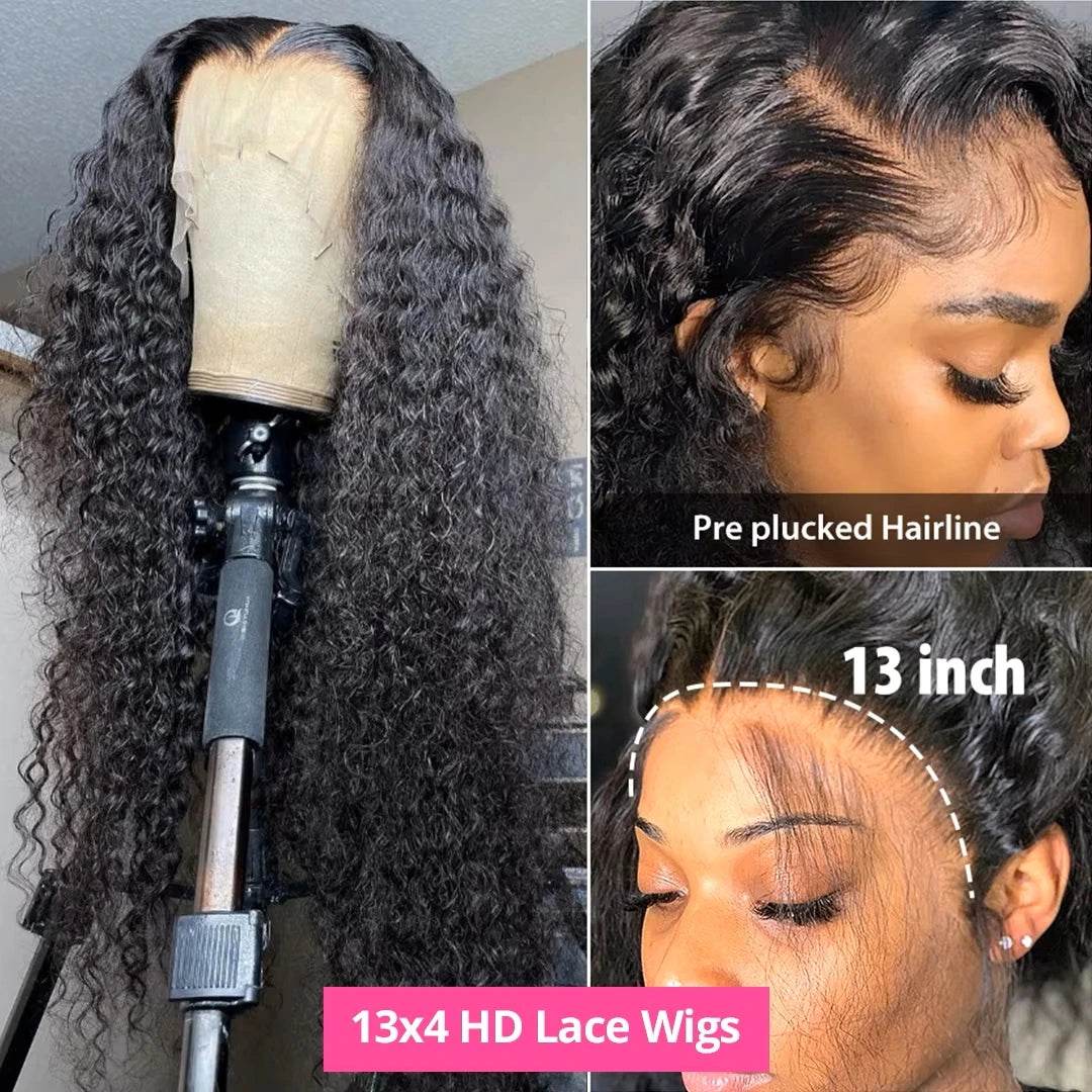 30 40 Inch Deep Wave Lace Front Wigs for Women - Estalios