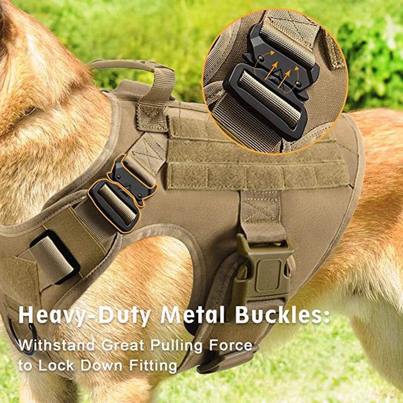 Tactical Military Dog Vest Harness and Leash Set for All Breeds - Estalios