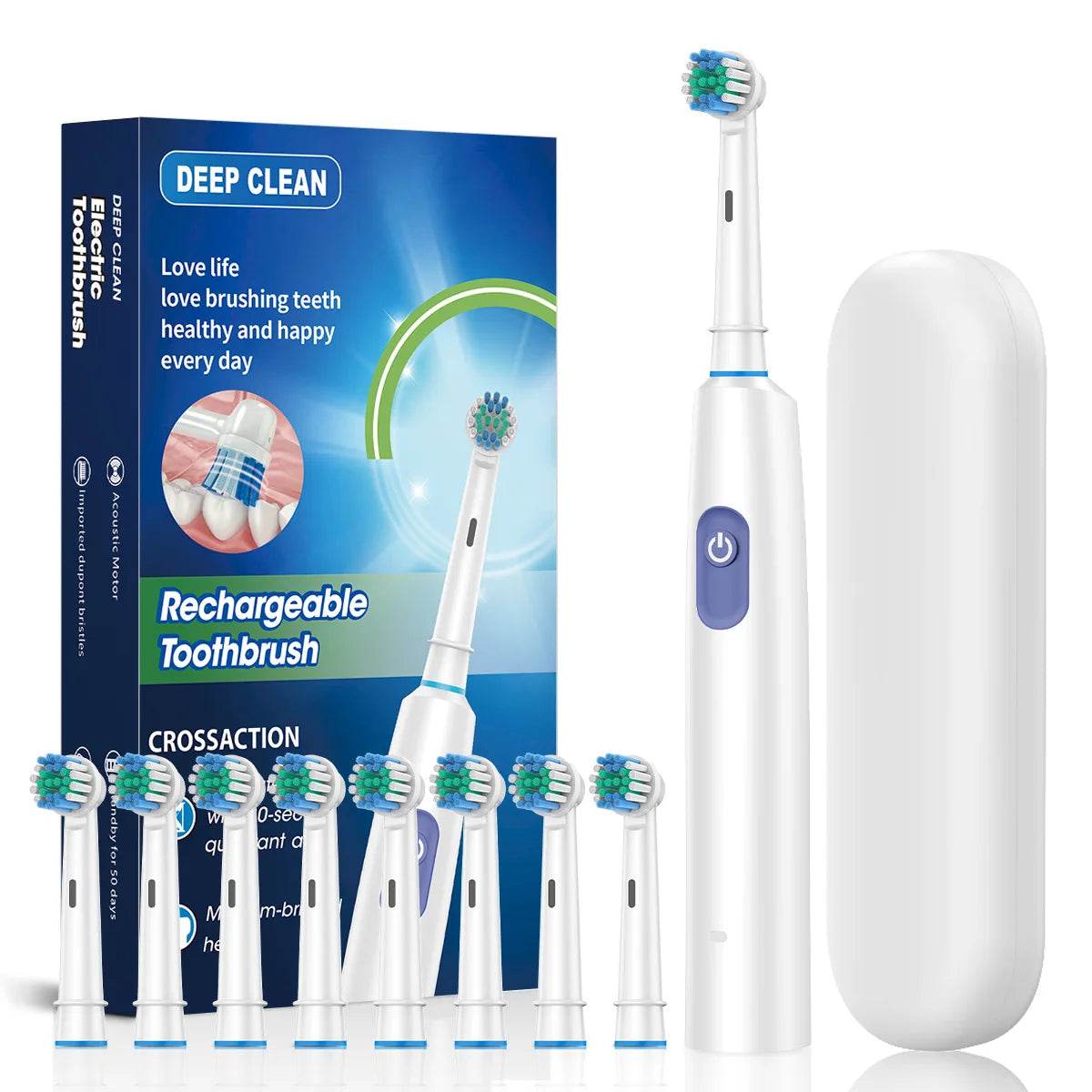 Electric Toothbrush Rotary Cleaning Teeth Brush Waterproof - Estalios