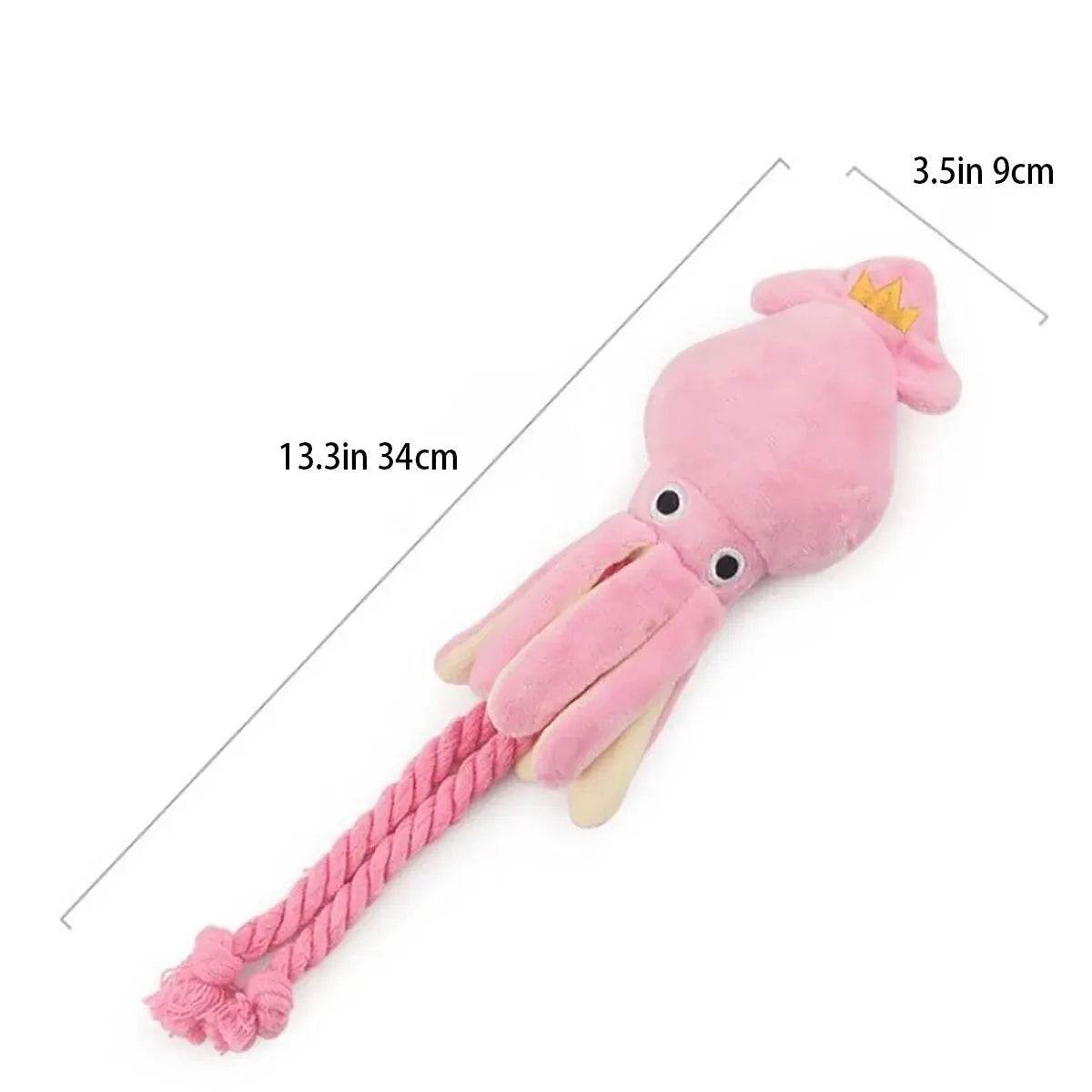 Bite-resistant Plush Octopus Toy for Dogs, Fun & Interactive - Estalios