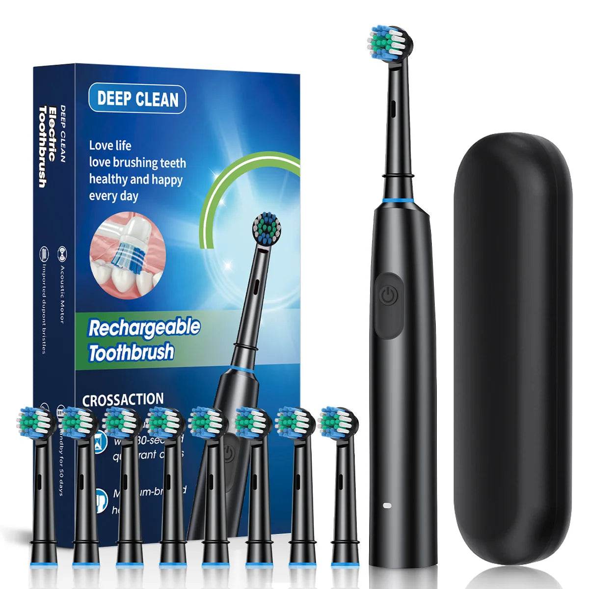 Electric Toothbrush Rotary Cleaning Teeth Brush Waterproof - Estalios