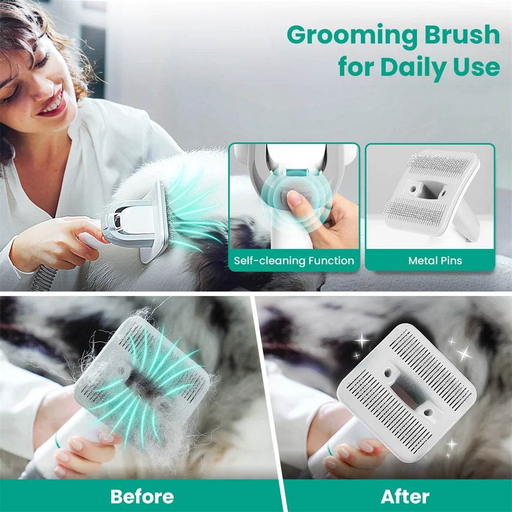 INSE P20 Pet Grooming Kit with Vacuum Suction 99% Hair - Estalios