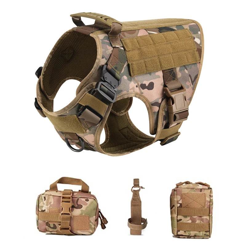 Tactical Military Dog Vest Harness and Leash Set for All Breeds - Estalios