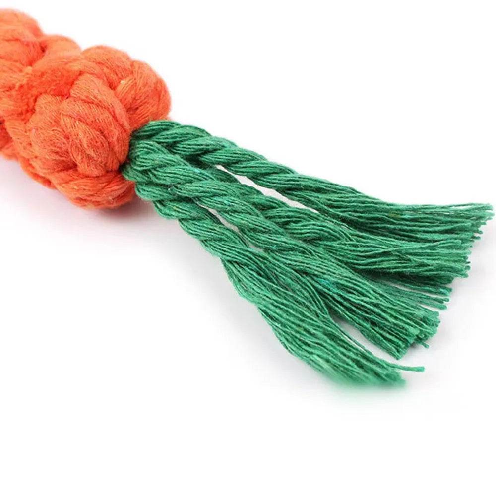 1Pcs Carrot Dog Chew Rope Toy for Teeth Cleaning - Estalios
