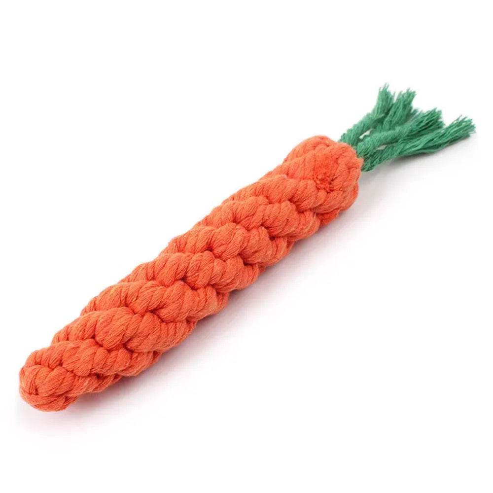 1Pcs Carrot Dog Chew Rope Toy for Teeth Cleaning - Estalios