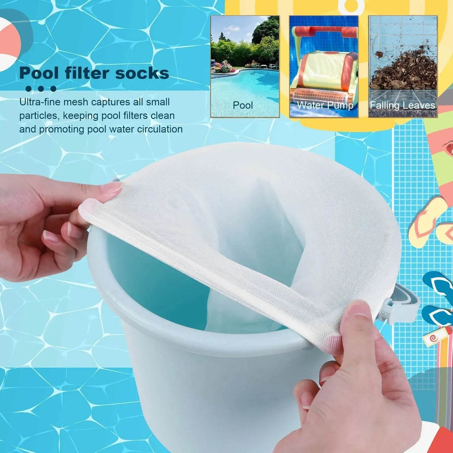 5-50Pcs Pool Skimmer Socks For Efficient Pool Filter Cleaning - Estalios