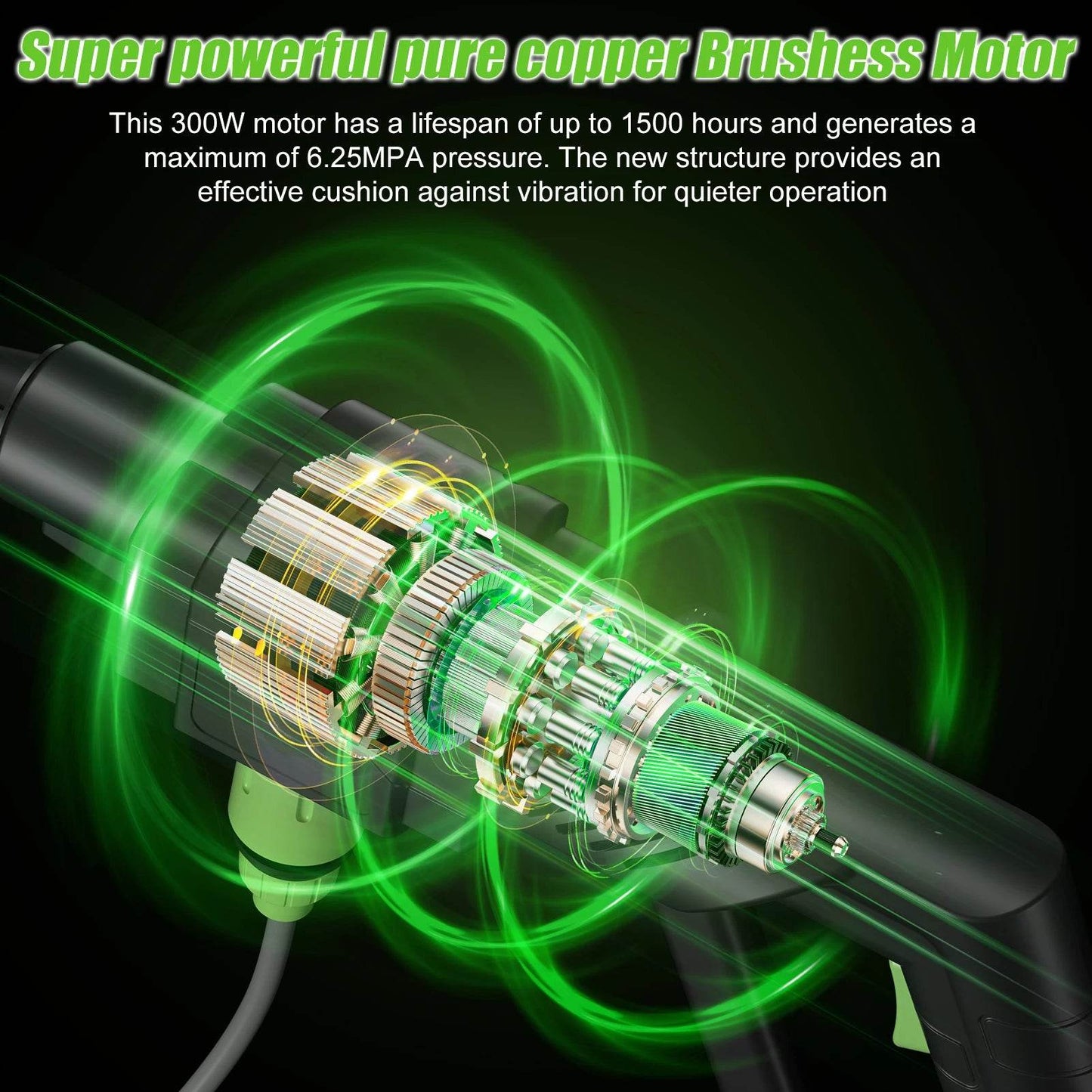 Brushless High Pressure Car Washer Gun 6 IN 1 Cordless Spray - Estalios