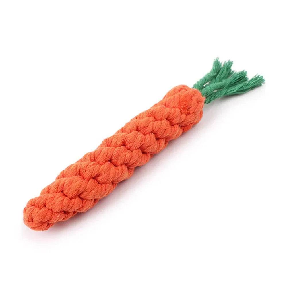 1Pcs Carrot Dog Chew Rope Toy for Teeth Cleaning - Estalios