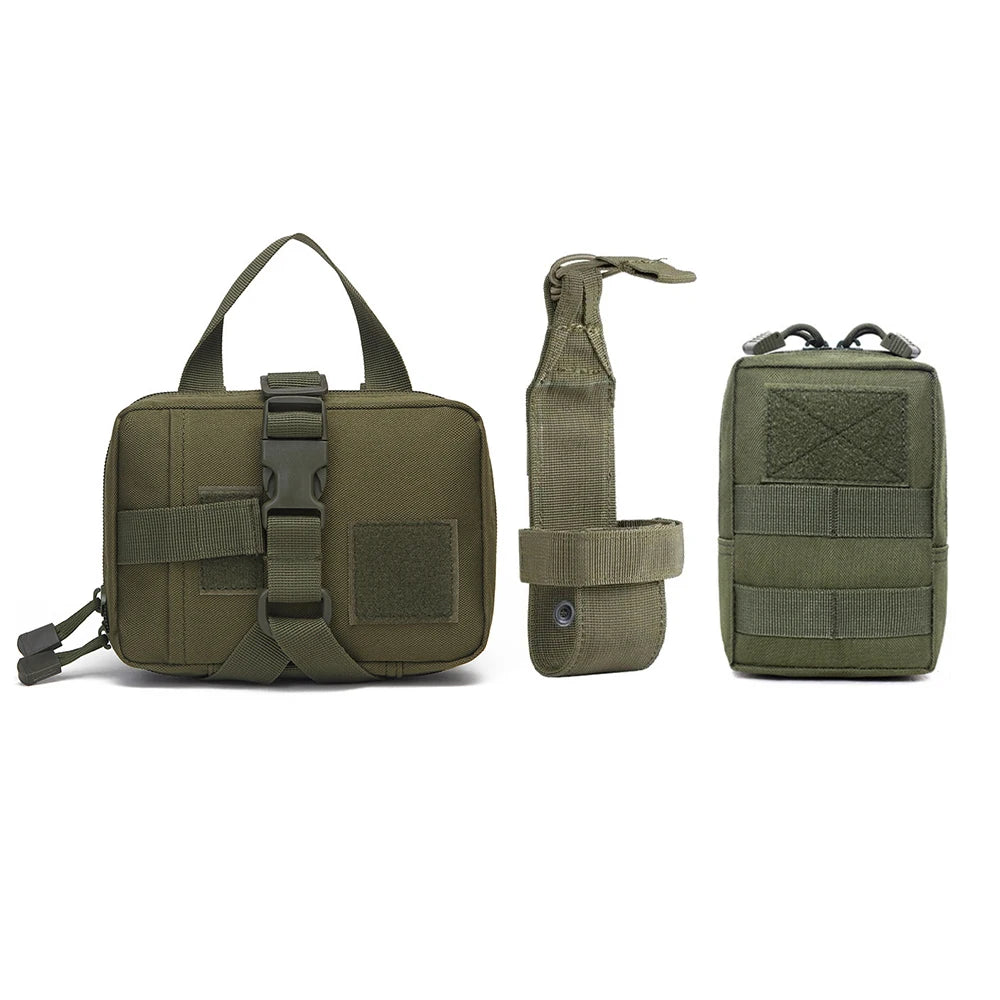 3Pcs Dog Tactical Bags with 2Pcs Pouches and Belt Holder
