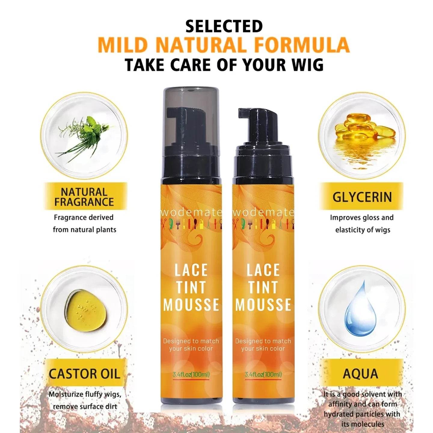 Lace Melting Spray Tint Mousse Wig Glue Waterproof Set - Estalios