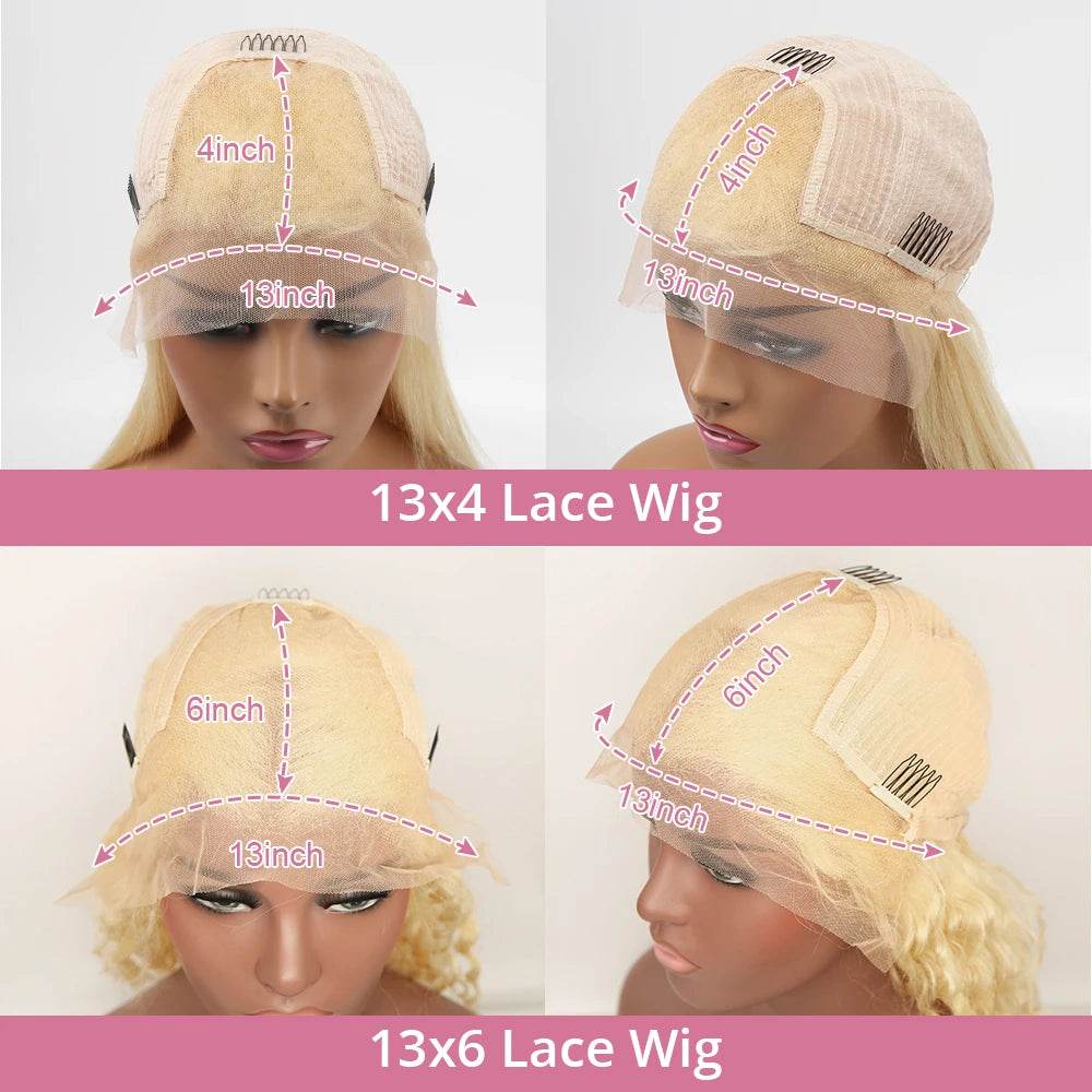613 Honey Blonde 13x6 HD Lace Frontal Human Hair Wigs - Estalios
