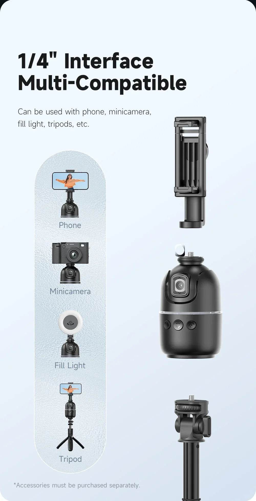 360° Smart Auto Face Tracking Gimbal Stabilizer Tripod - Estalios