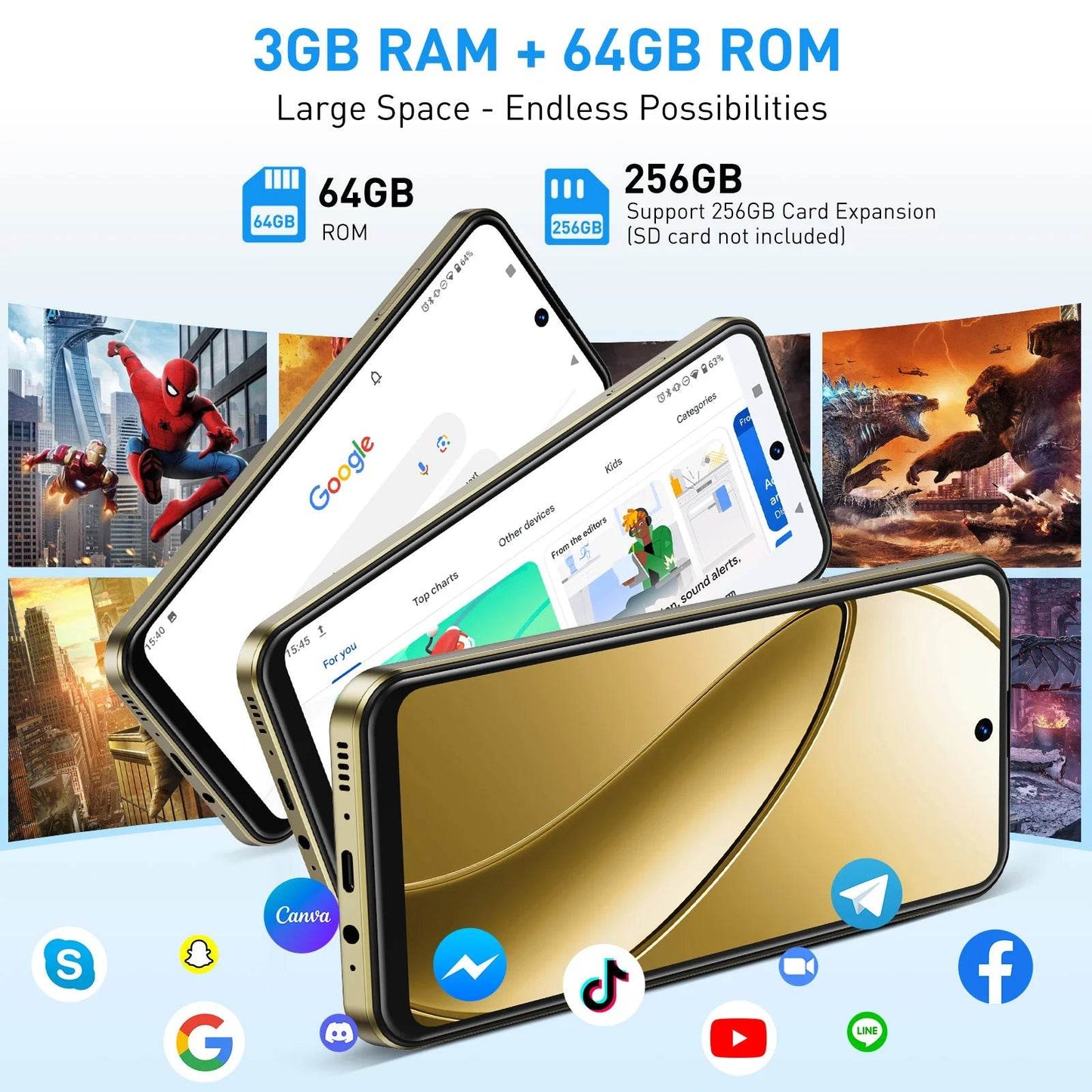 XGODY X31 New 6.5 Inch Smartphone 4G Dual SIM 3GB RAM - Estalios