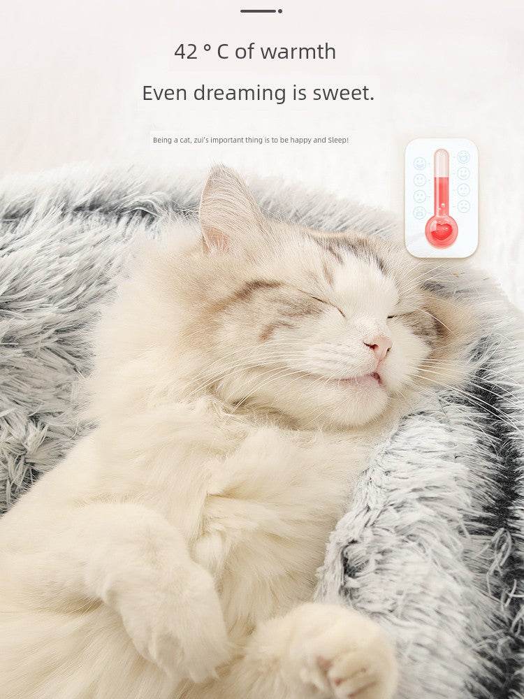 Cozy Cat Heattech Nest Dog Bed for Winter Sleep Comfort - Estalios