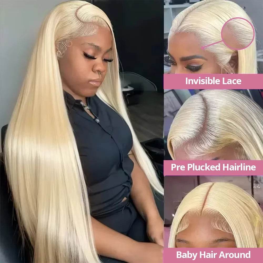 613 Honey Blonde 13x6 HD Lace Frontal Human Hair Wigs - Estalios