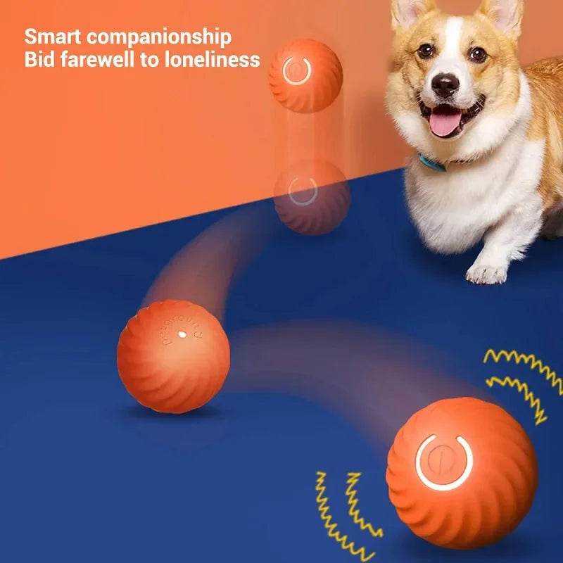 Dog Toy Ball Automatic Moving Interactive Chew Toy Ball - Estalios