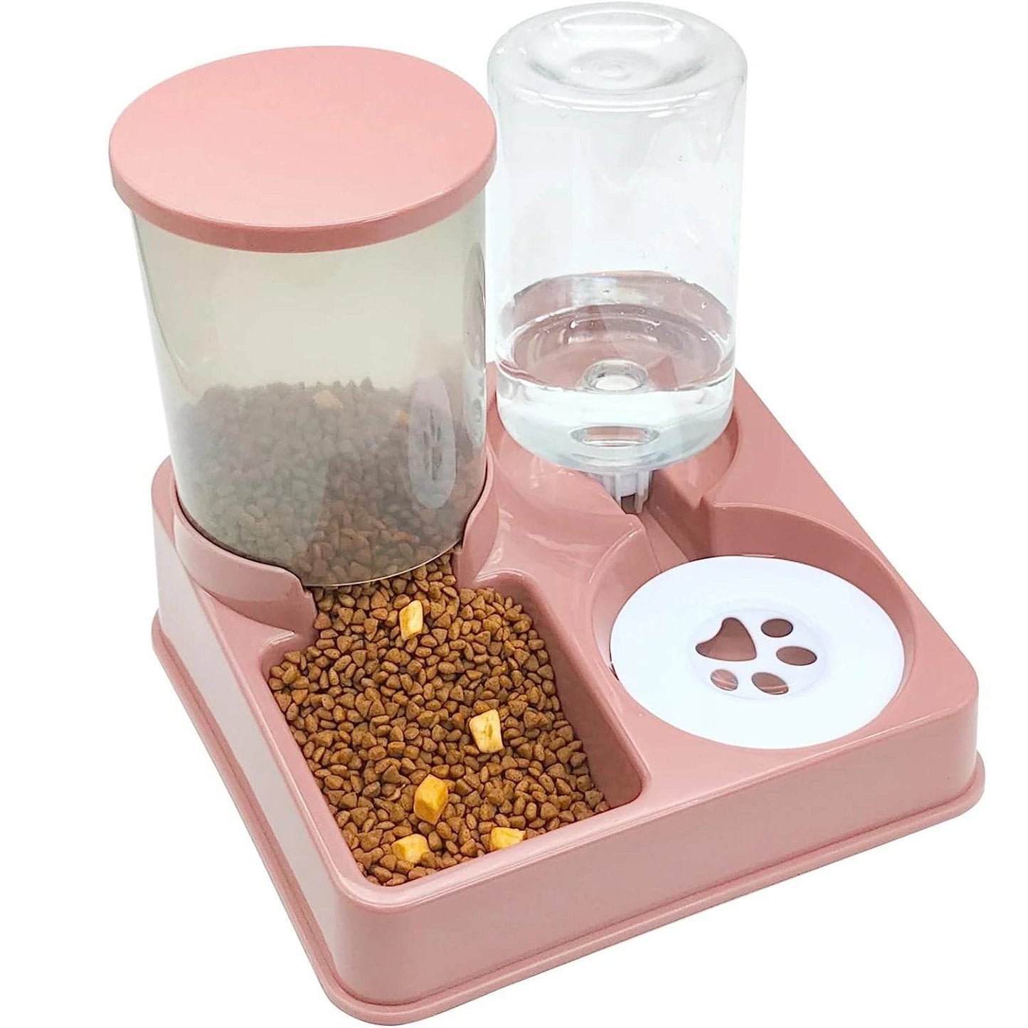 Automatic Cat Feeder Water Dispenser Set 2 In 1 Tilted Feeder - Estalios