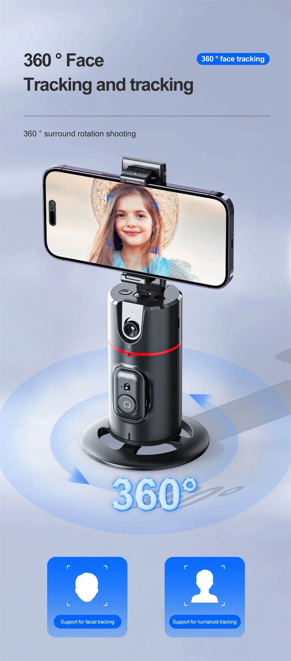 2025 New 360 Rotation Gimbal Stabilizer for Live Photography - Estalios
