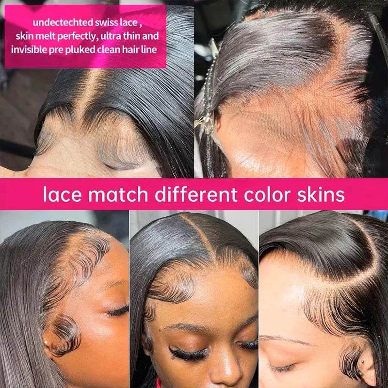 30 40 Inches Human Hair Glueless Lace Front Wigs for Women - Estalios
