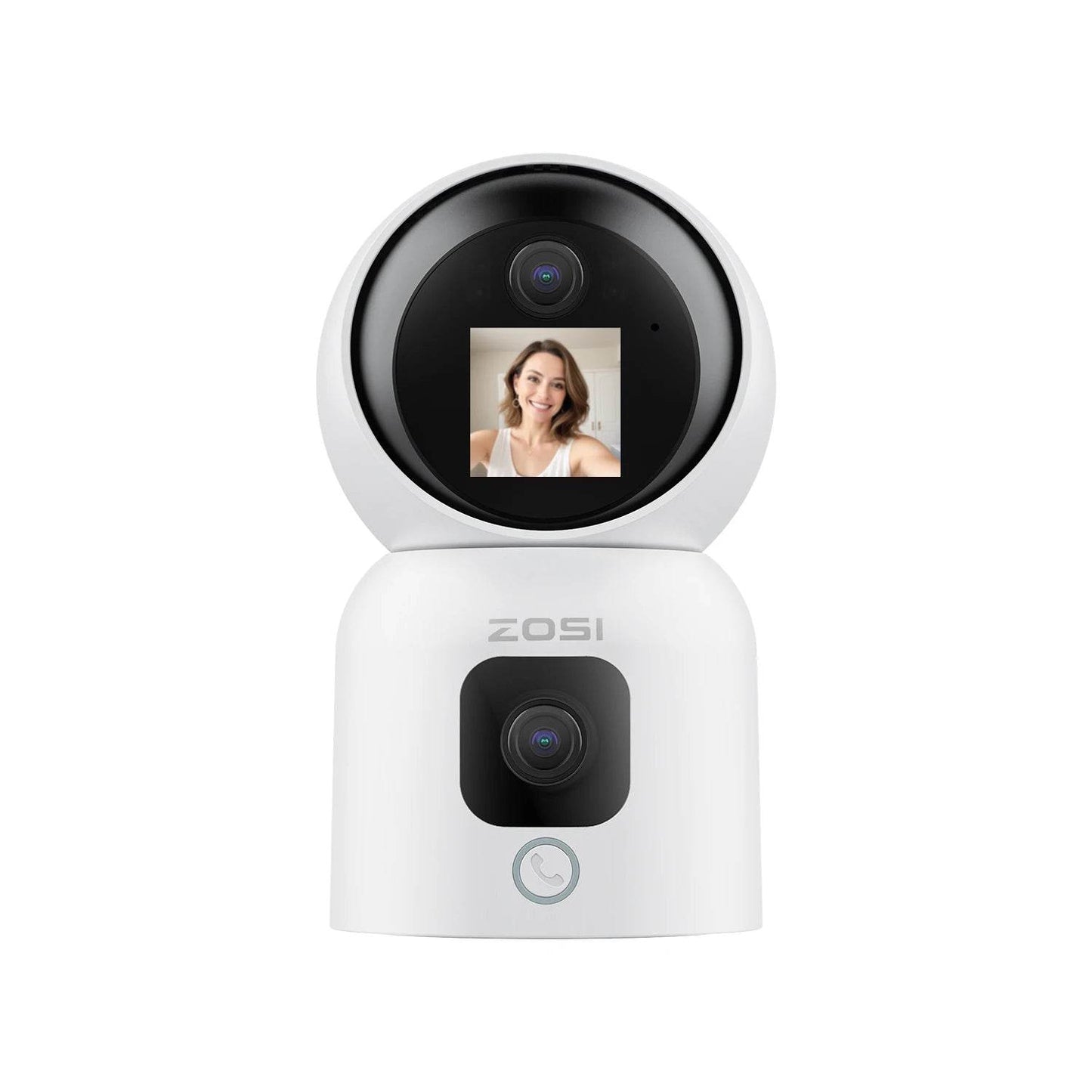 ZOSI Smart Baby Cams WiFi PTZ Auto Tracking AI 360° Panoramic Indoor Video Surveillance - Estalios