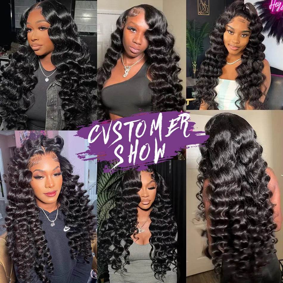 250 Density Loose Wave 13x6 HD Lace Front Wig 30 40 Inch - Estalios