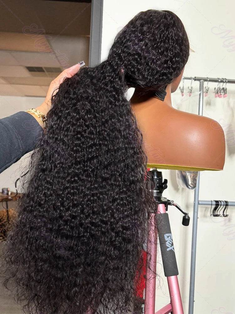 250 Density 13x6 13x7 HD Transparent Lace Frontal Wig 30 40 Inch Deep Wave 6x6 Closure Glueless Wig Human Hair 13x4 Curly Wigs - Estalios