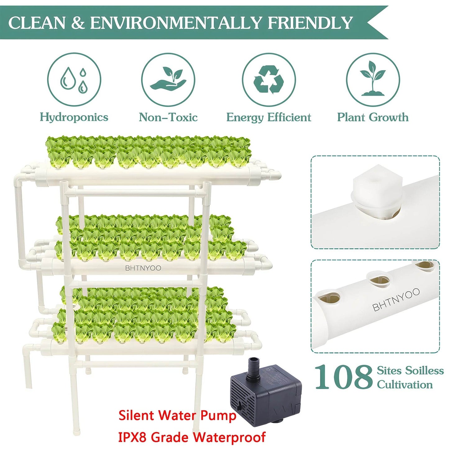 Hydroponics Growing System Kit for Vegetables and Herbs - Estalios