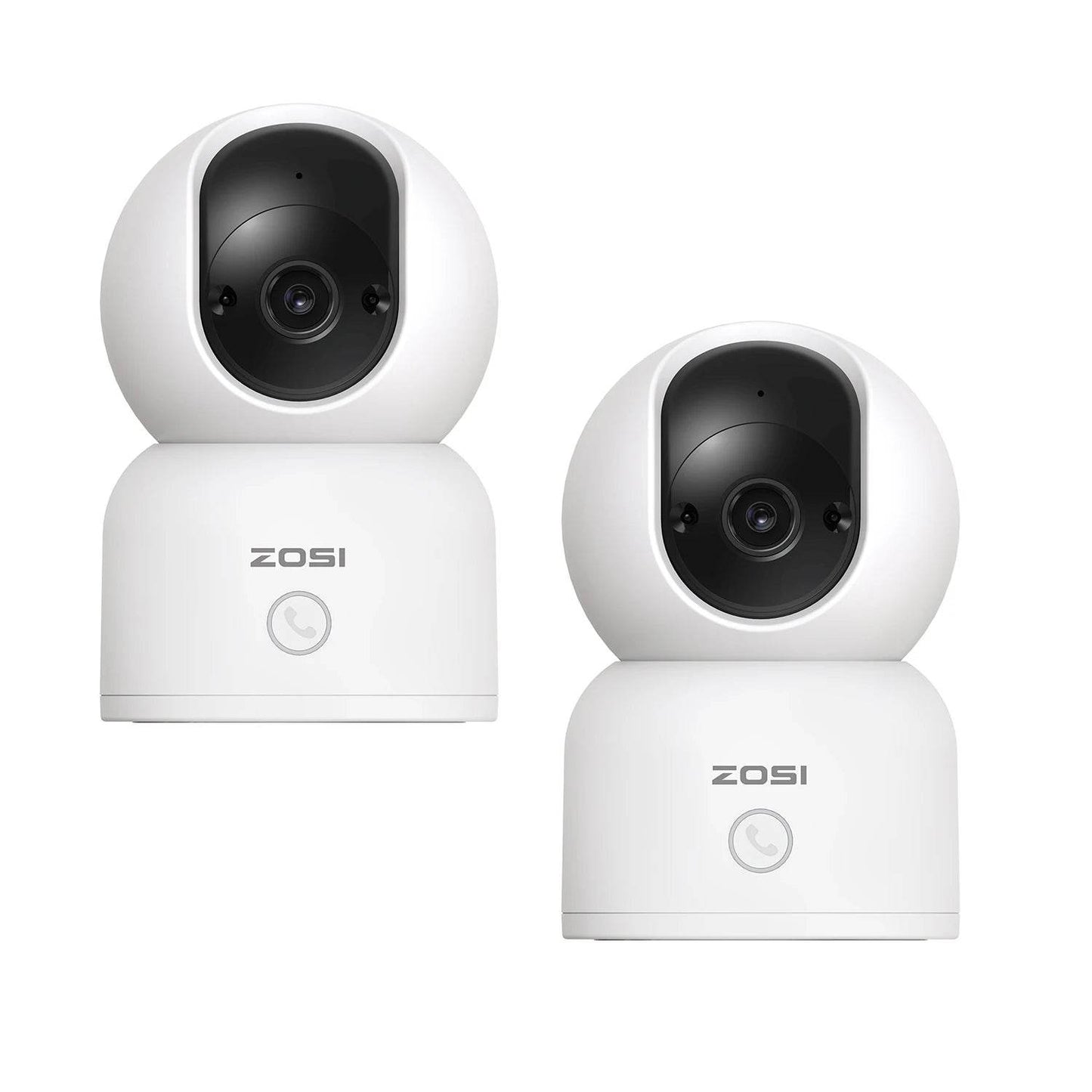 ZOSI Smart Baby Cams WiFi PTZ Auto Tracking AI 360° Panoramic Indoor Video Surveillance - Estalios