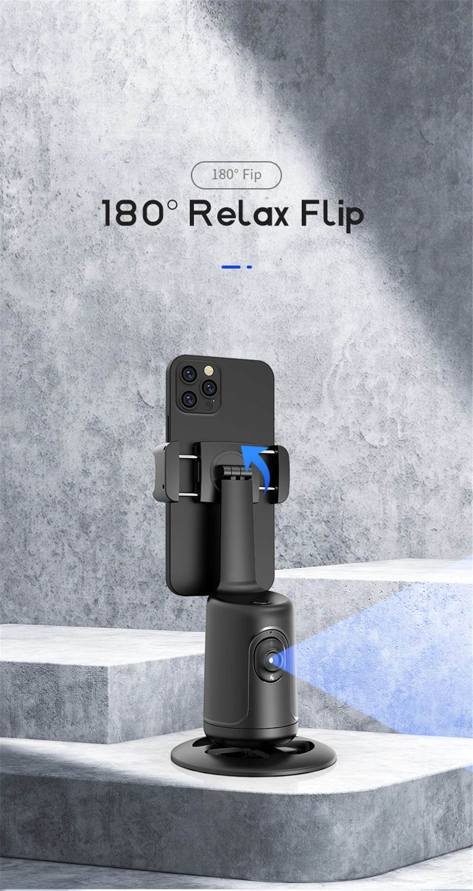 360 Rotation Gimbal Stabilizer with Selfie Tripod for TikTok - Estalios