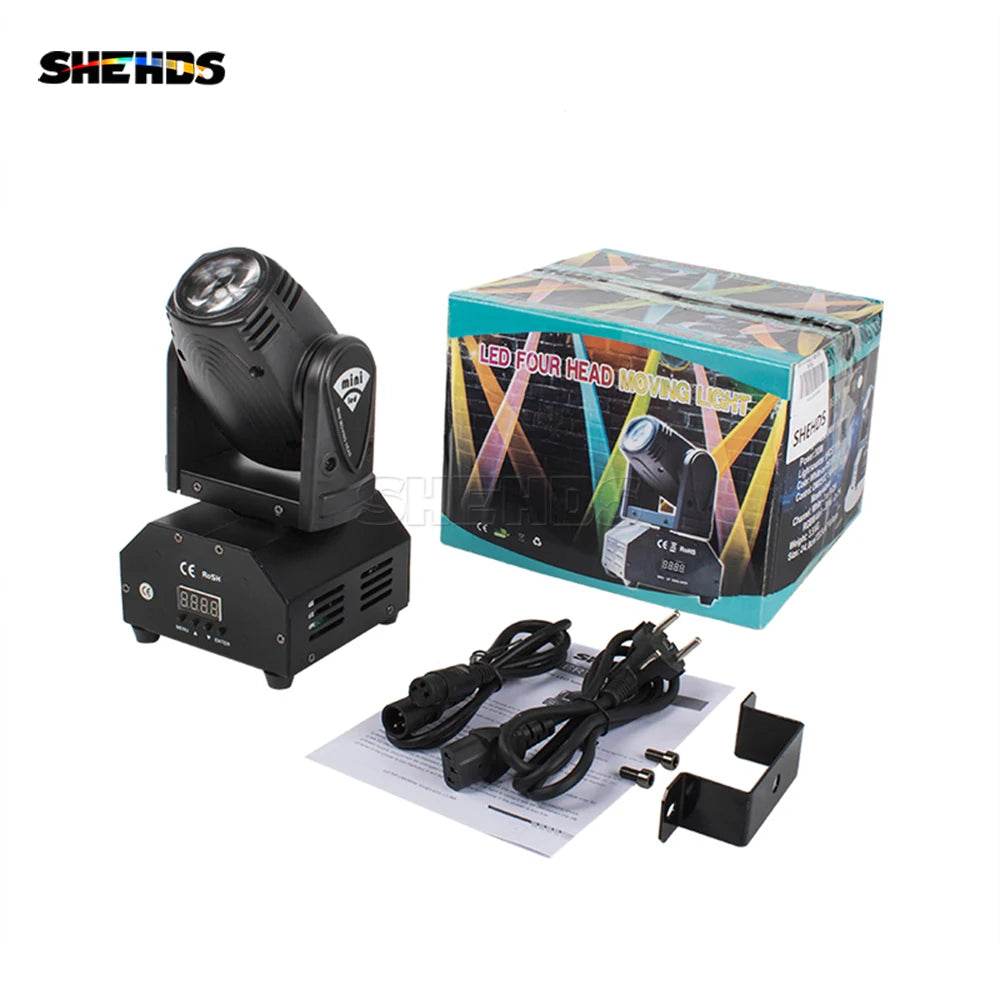 SHEHDS 10W Mini RGBW Moving Head Stage Lights for Events - Estalios