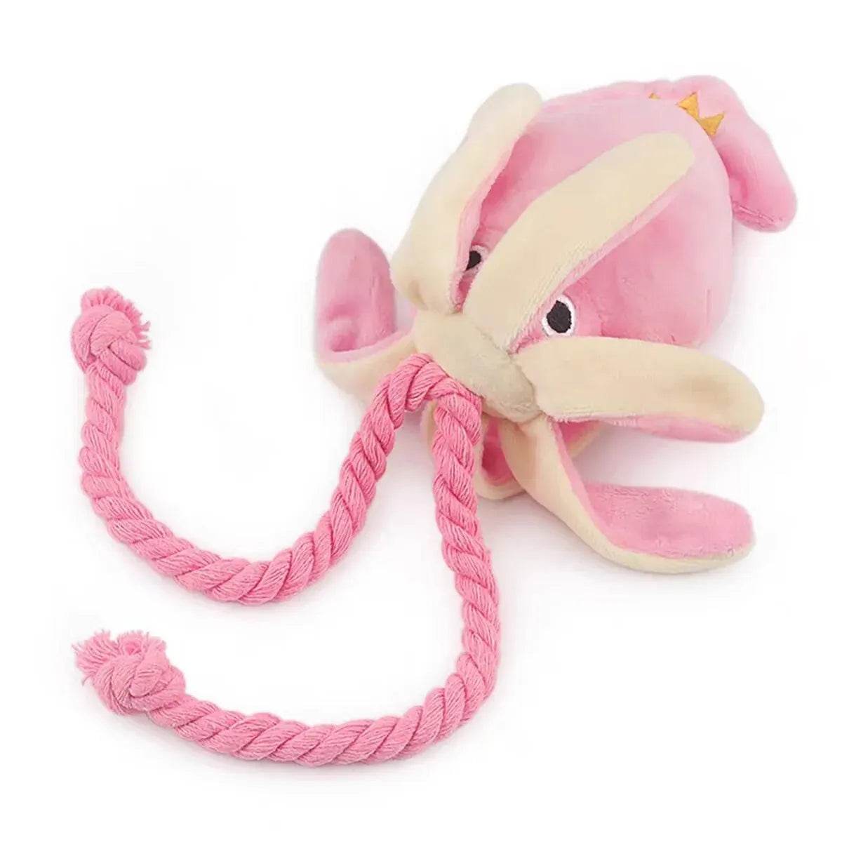 Bite-Resistant Plush Octopus Dog Toy for Fun Playtime - Estalios