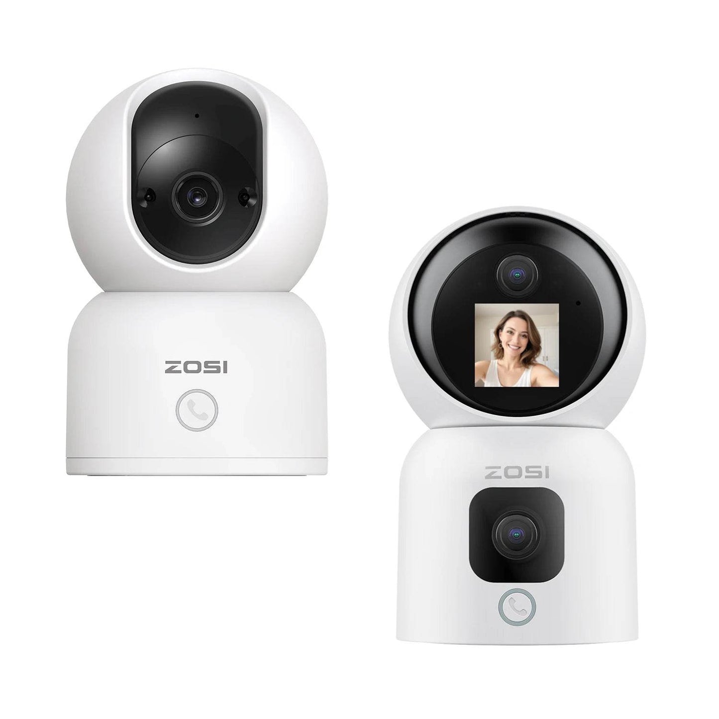 ZOSI Smart Baby Cams WiFi PTZ Auto Tracking AI 360° Panoramic Indoor Video Surveillance - Estalios