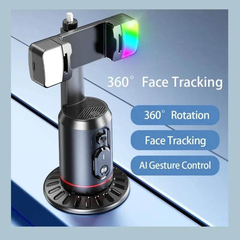 360 Degree Rotation Selfie Stick with Tripod and Light - Estalios