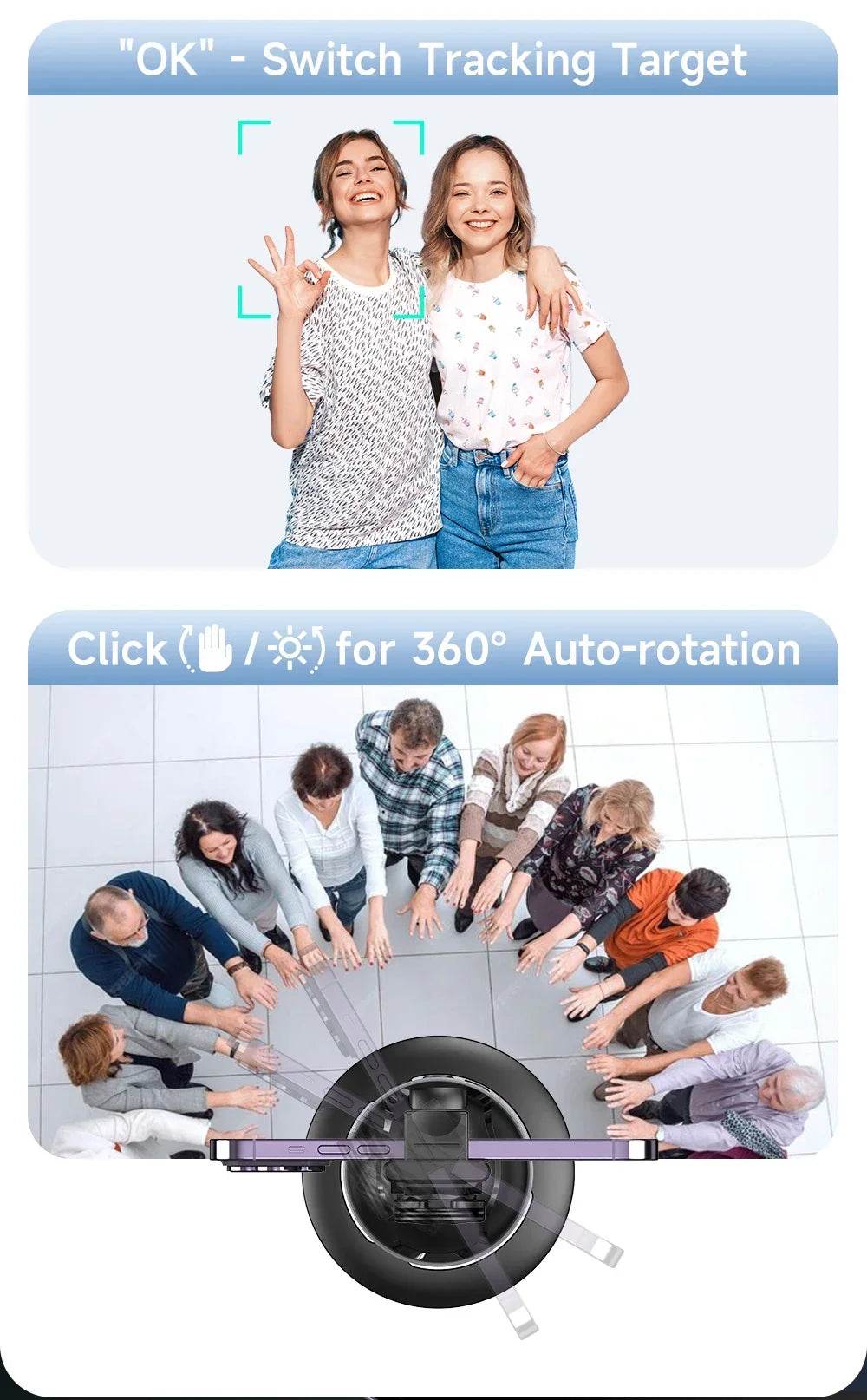 360° Smart Auto Face Tracking Gimbal Stabilizer Tripod - Estalios