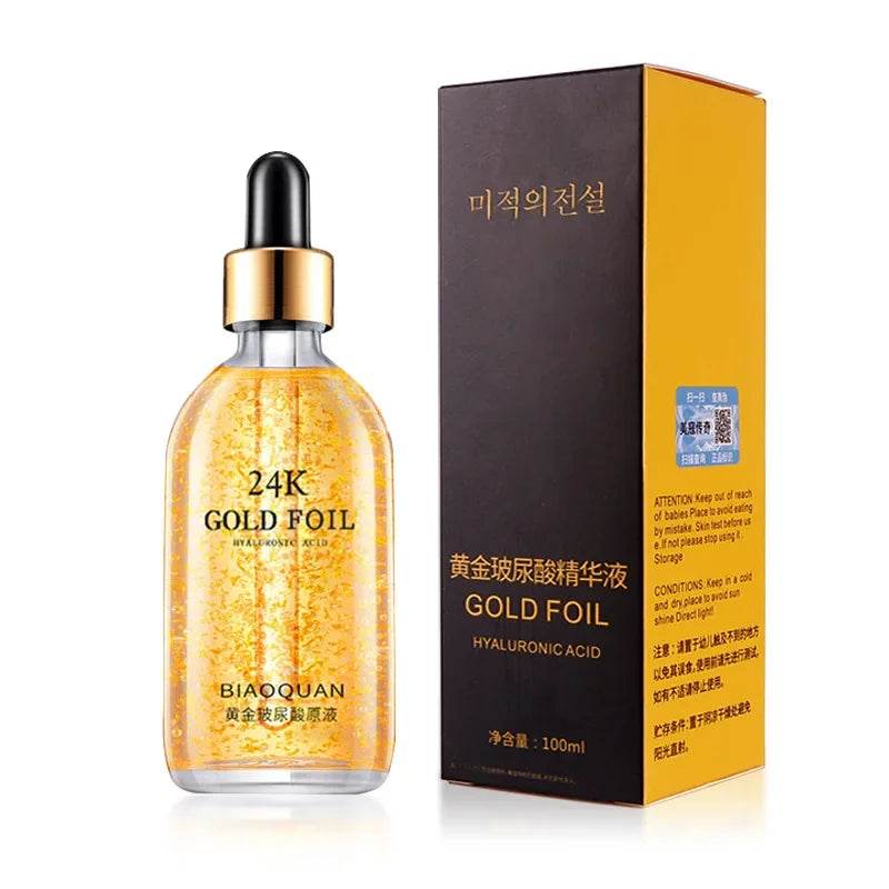 100ml 24k Gold Hyaluronic Acid Face Serum for Anti Aging - Estalios