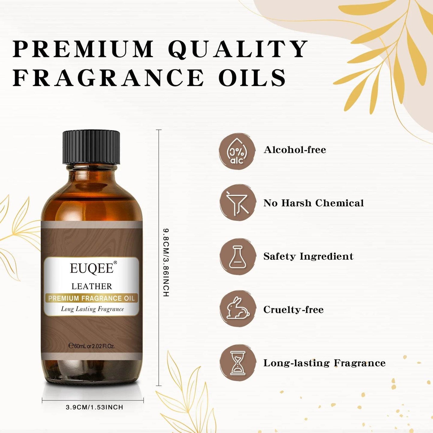 EUQEE 60ml Men's Fragrance Oils for Car Diffusion Aromas - Estalios
