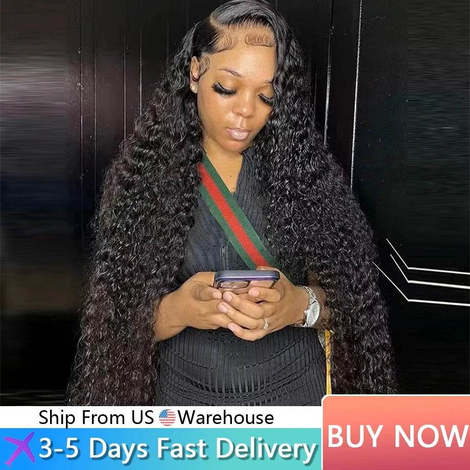 30 40 Inch Deep Wave Lace Front Wigs for Women - Estalios