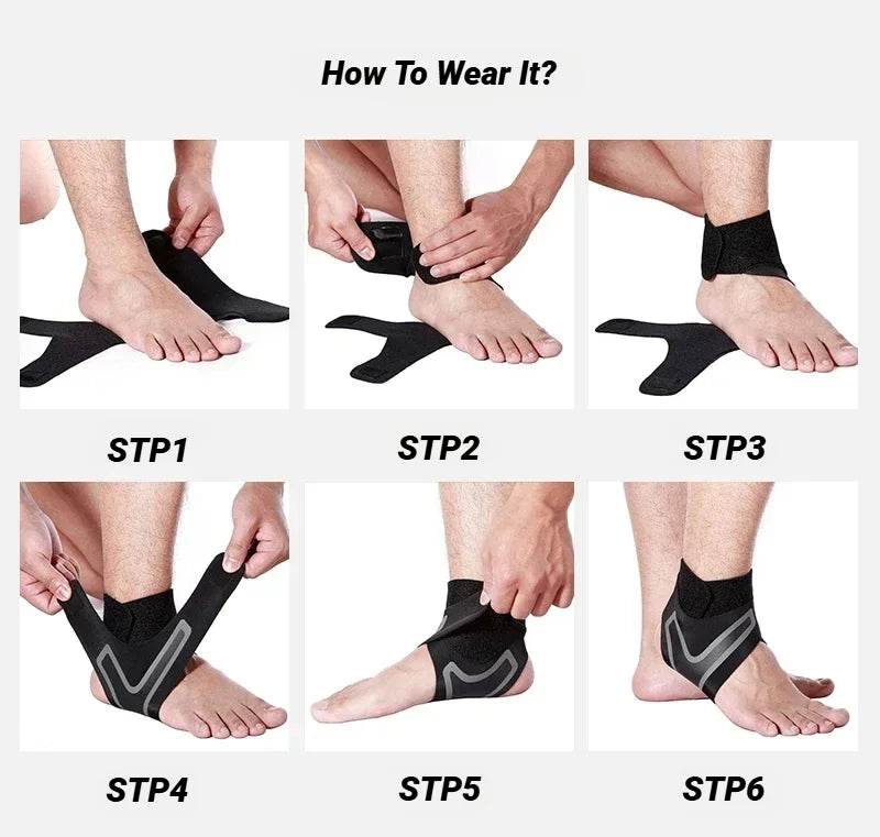 2Pcs Adjustable Compression Ankle Brace for Pain Relief - Estalios