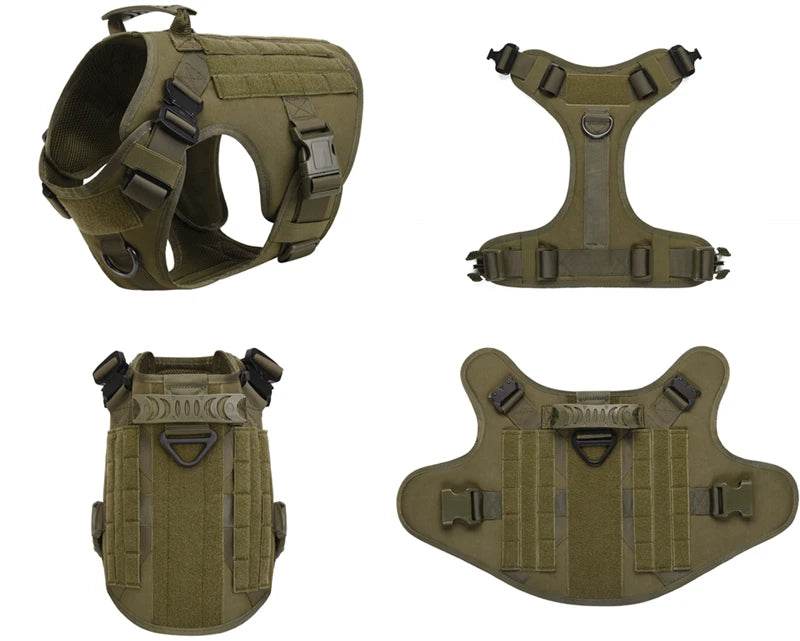 Tactical Military Dog Vest Harness and Leash Set for All Breeds - Estalios