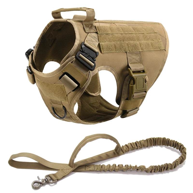 Tactical Military Dog Vest Harness and Leash Set for All Breeds - Estalios